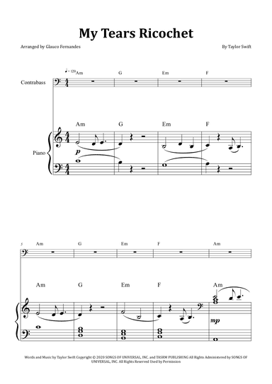 My Tears Ricochet (arr. Glauco Fernandes)