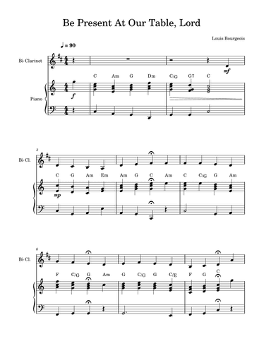 Be Present At Our Table Lord (arr. Tyler Adams)