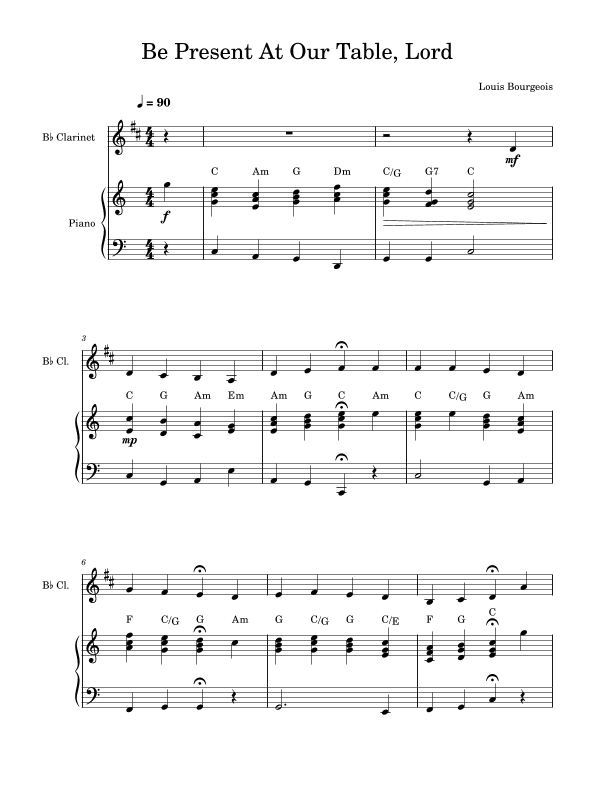 Be Present At Our Table Lord (arr. Tyler Adams)
