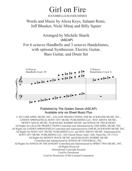 Girl On Fire (arr. Michele Sharik (ASCAP))