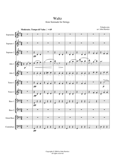 Waltz from the 'Serenade for Strings' by Tchaikovsky (arr. John Hawkes)