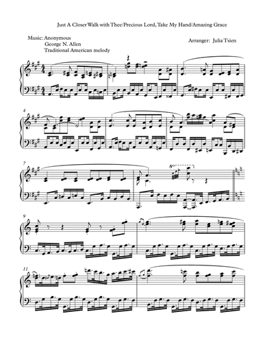 Just a Closer Walk with Thee (Medley) (arr. julia tsien)