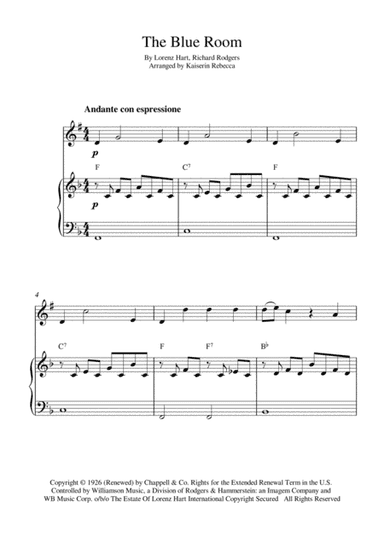 The Blue Room (arr. Kaiserin Rebecca)