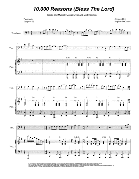10,000 Reasons (Bless The Lord) (arr. Stephen DeCesare)