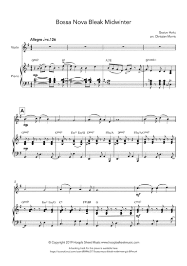 Bossa Nova Bleak Midwinter (arr. Christian Morris)