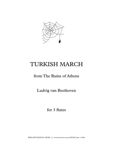 TURKISH MARCH Easy arrangement for 3 flutes - BEETHOVEN (arr. WEB-ARTS Digital Music)