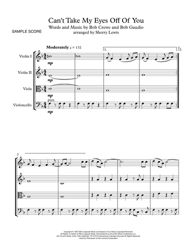 Can't Take My Eyes Off Of You (arr. Sherry Lewis)