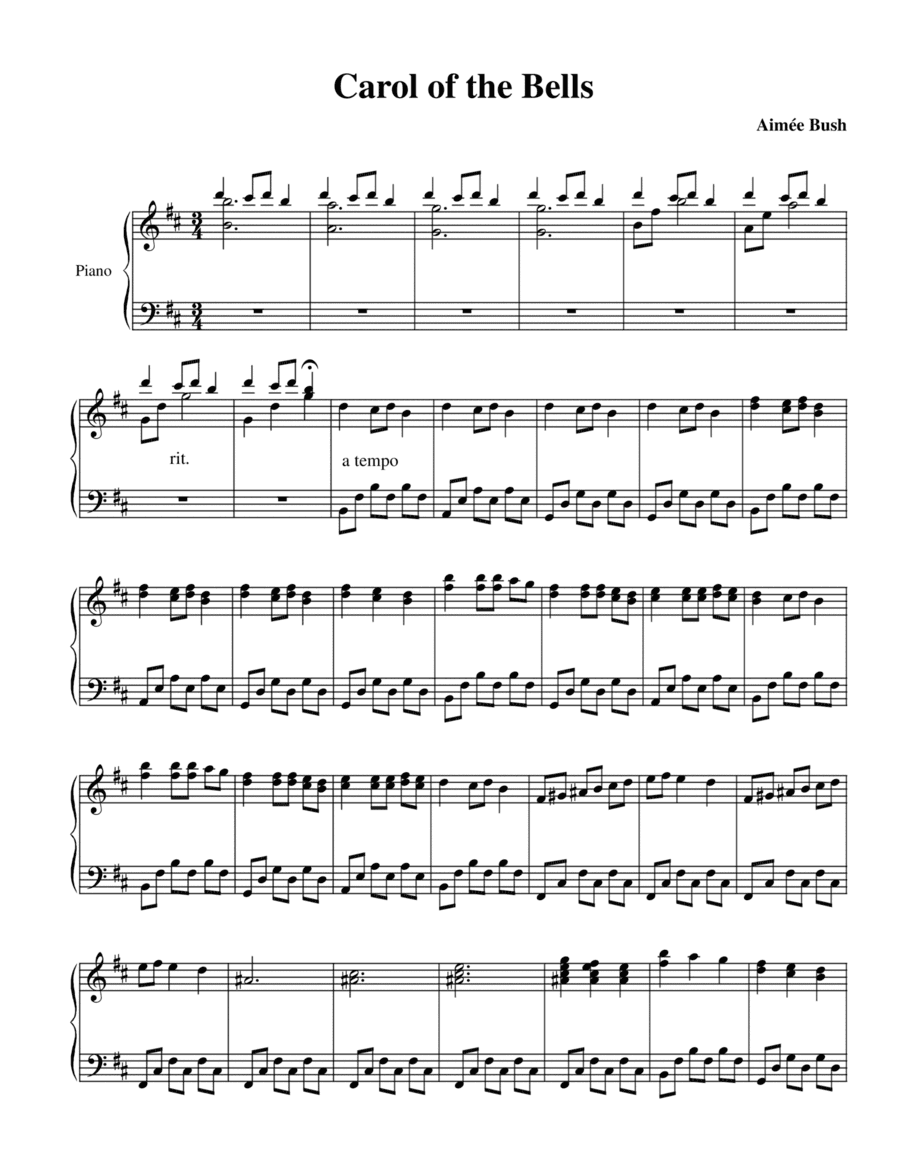 Carol of the Bells (Medley) (arr. Aimee Bush)