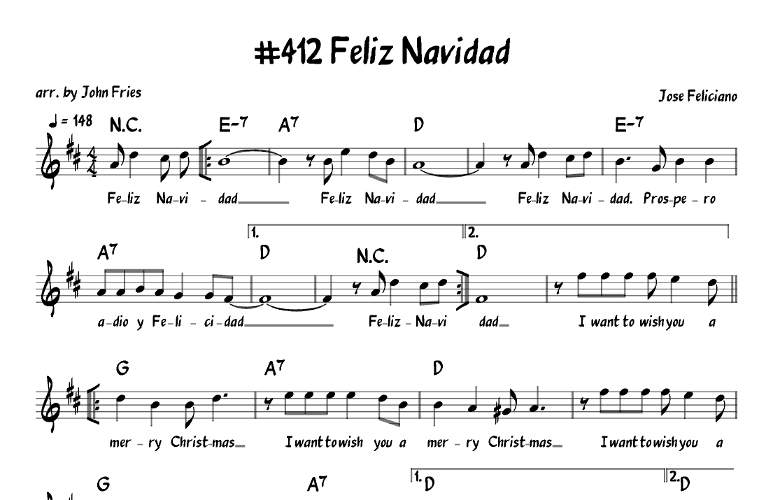 Feliz Navidad (arr. John Fries)