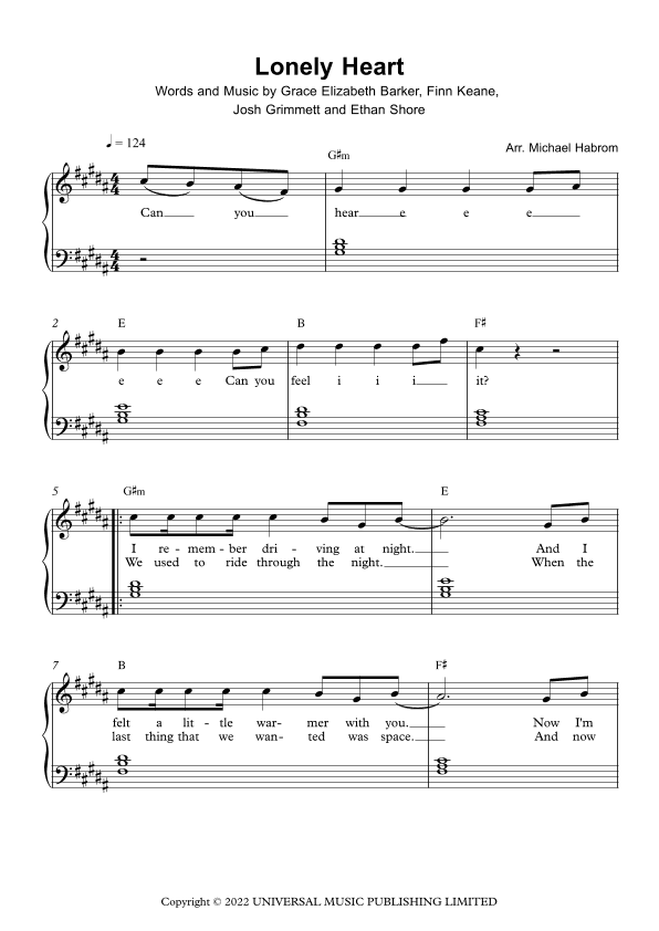 Lonely Heart (arr. Michael Habrom)