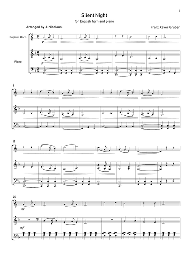 Silent Night (arr. John Nicolaus)