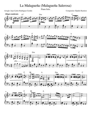 Malaguena Salerosa (arr. Juan Carlos Rodriguez Cerdan)
