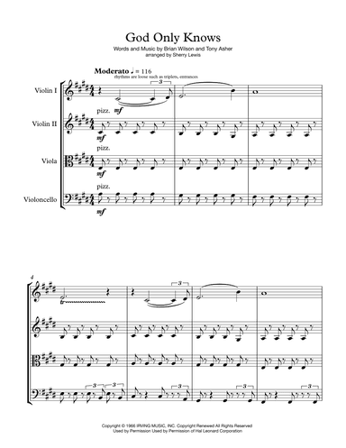 God Only Knows (arr. Sherry Lewis Publishing)