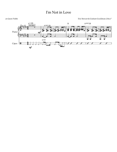 I'm Not In Love (arr. Jason Noble)