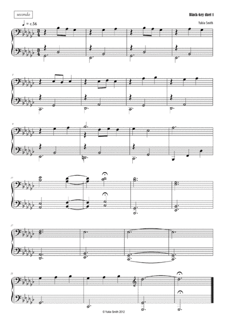 Black-Key Piano Duets for Beginners by Yukie Smith