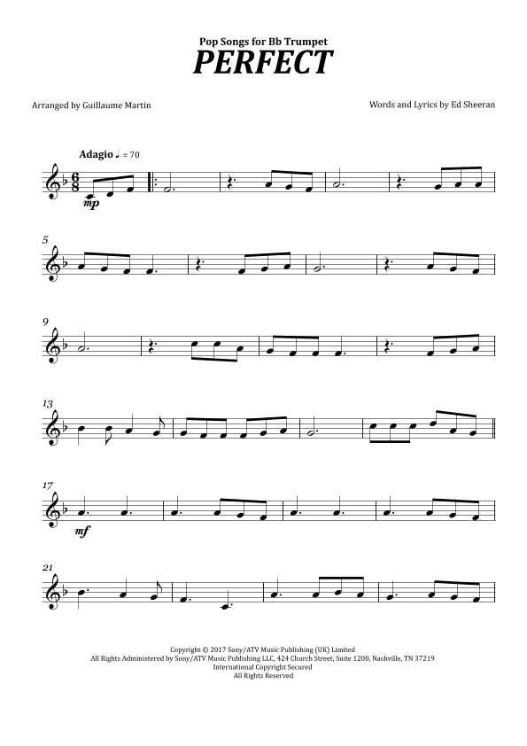 Perfect (arr. Guillaume Martin)