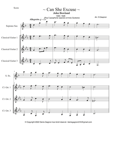 Can She Excuse (arr. D. Gagnon)