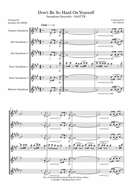 Don't Be So Hard On Yourself (arr. Jonathan Eno BEM)