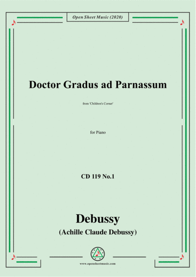 Debussy-Doctor Gradus ad Parnassum,CD 119 No.1(L.113 No.1),for Piano (arr. MSM)