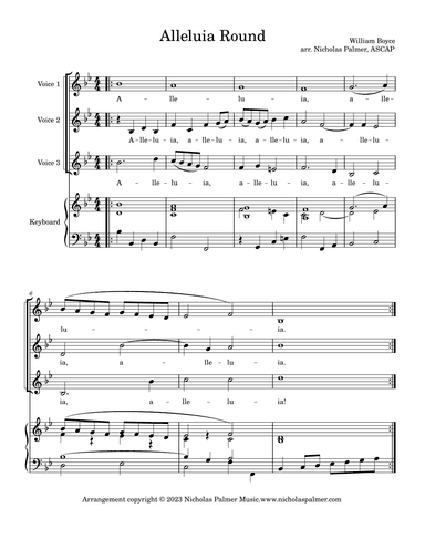 Alleluia Round (arr. Nicholas Palmer)