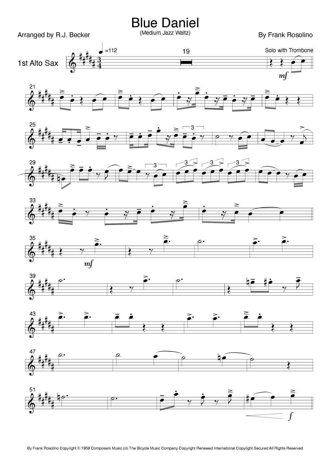 Blue Daniel (arr. R.J. Becker)