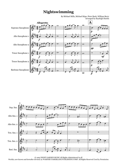 Nightswimming (arr. Kayleigh Huelin)