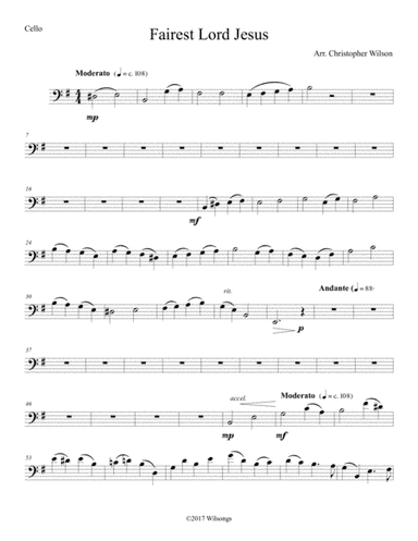 Fairest Lord Jesus (arr. Wilsongs Publishing)