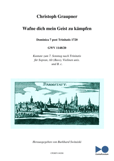 Graupner Christoph Cantata Wafne dich mein Geist zu kämpfen GWV 1148/20 (arr. Dr. Burkhard Switaiski)