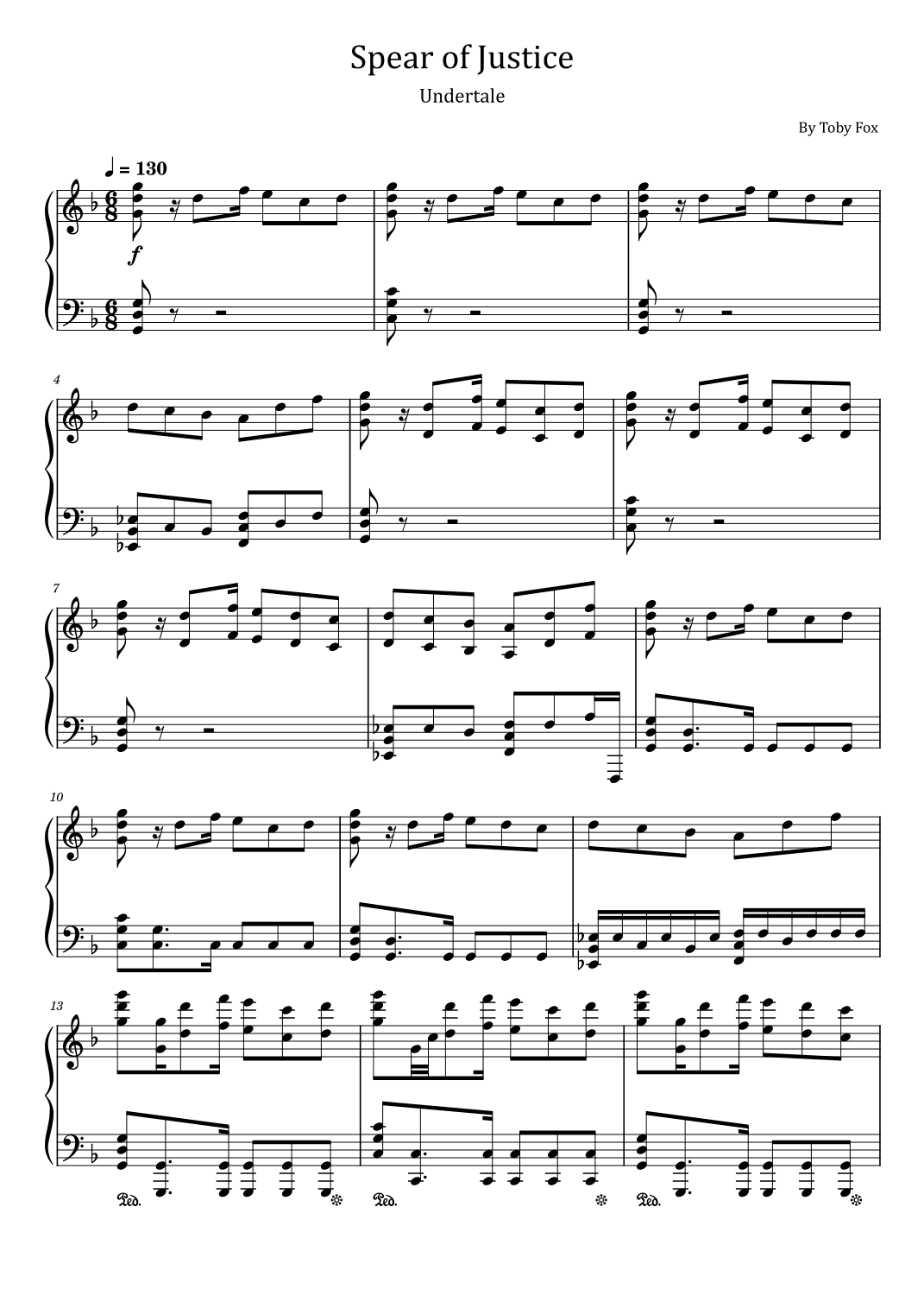Spear Of Justice (arr. poon)