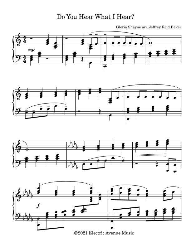 Do You Hear What I Hear (arr. Jeffrey Reid Baker)