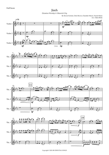 Jireh (arr. Fabio Britto)