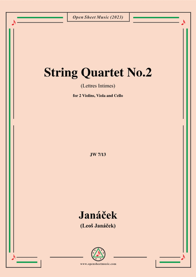 Janácek-String Quartet No.2(Lettres Intimes),JW 7/13 (arr. OSM Press)