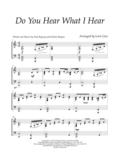 Do You Hear What I Hear (arr. Lorie Line)