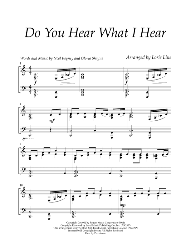 Do You Hear What I Hear (arr. Lorie Line)