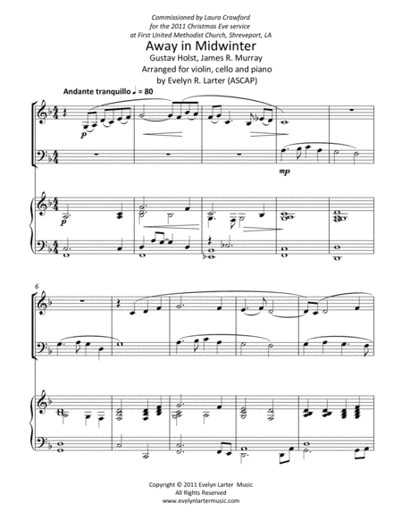 Away In Midwinter (arr. Evelyn Larter Music)