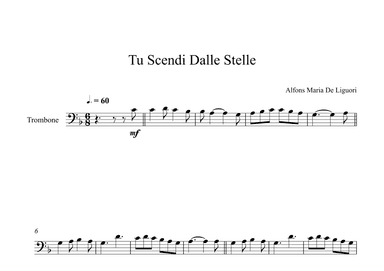 Tu Scendi Dalle Stelle - Alfons Maria De Liguori (Trombone) (arr. Digital Book Music)