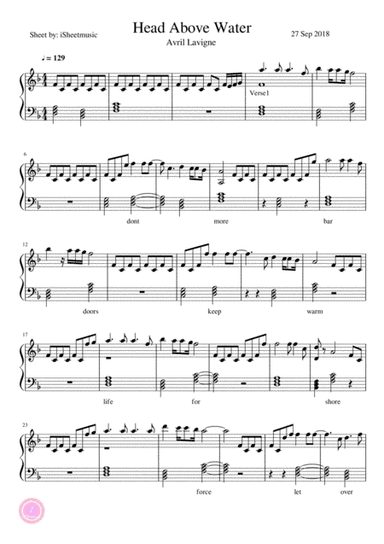 Head Above Water (arr. iSheetMusic)