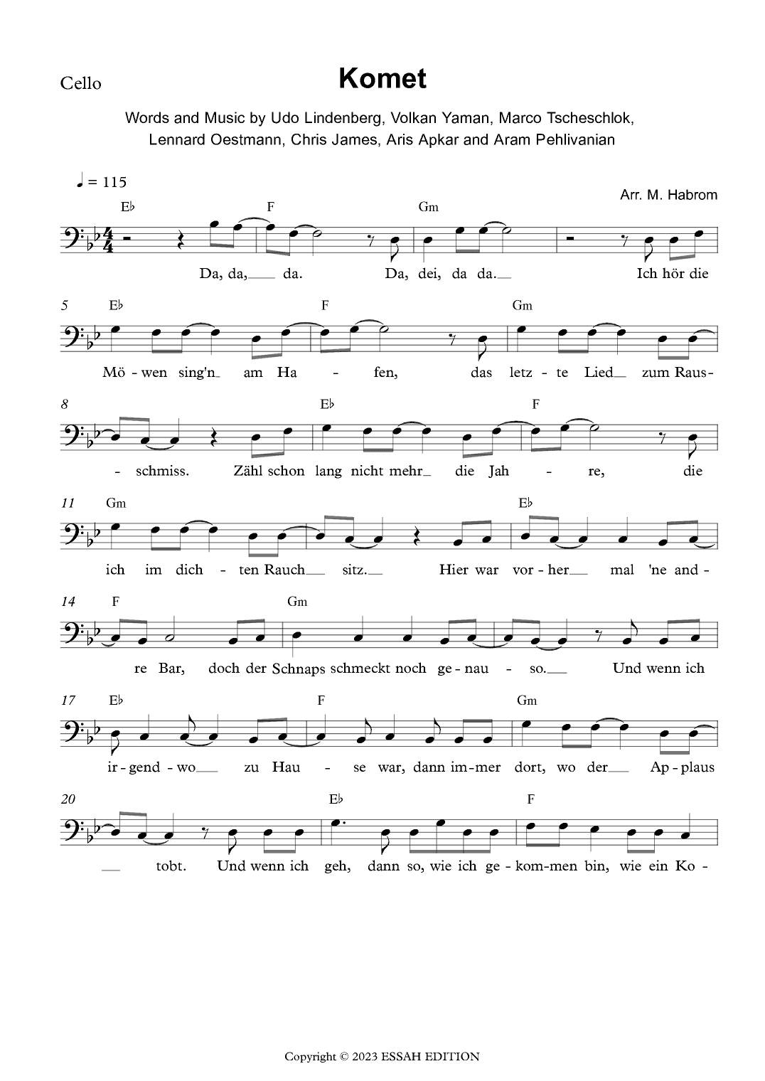 Komet (arr. Michael Habrom)