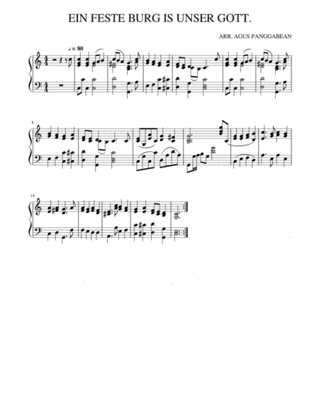 Ein Feste Burg Ist Unser Gott (arr. Agus Panggabean)
