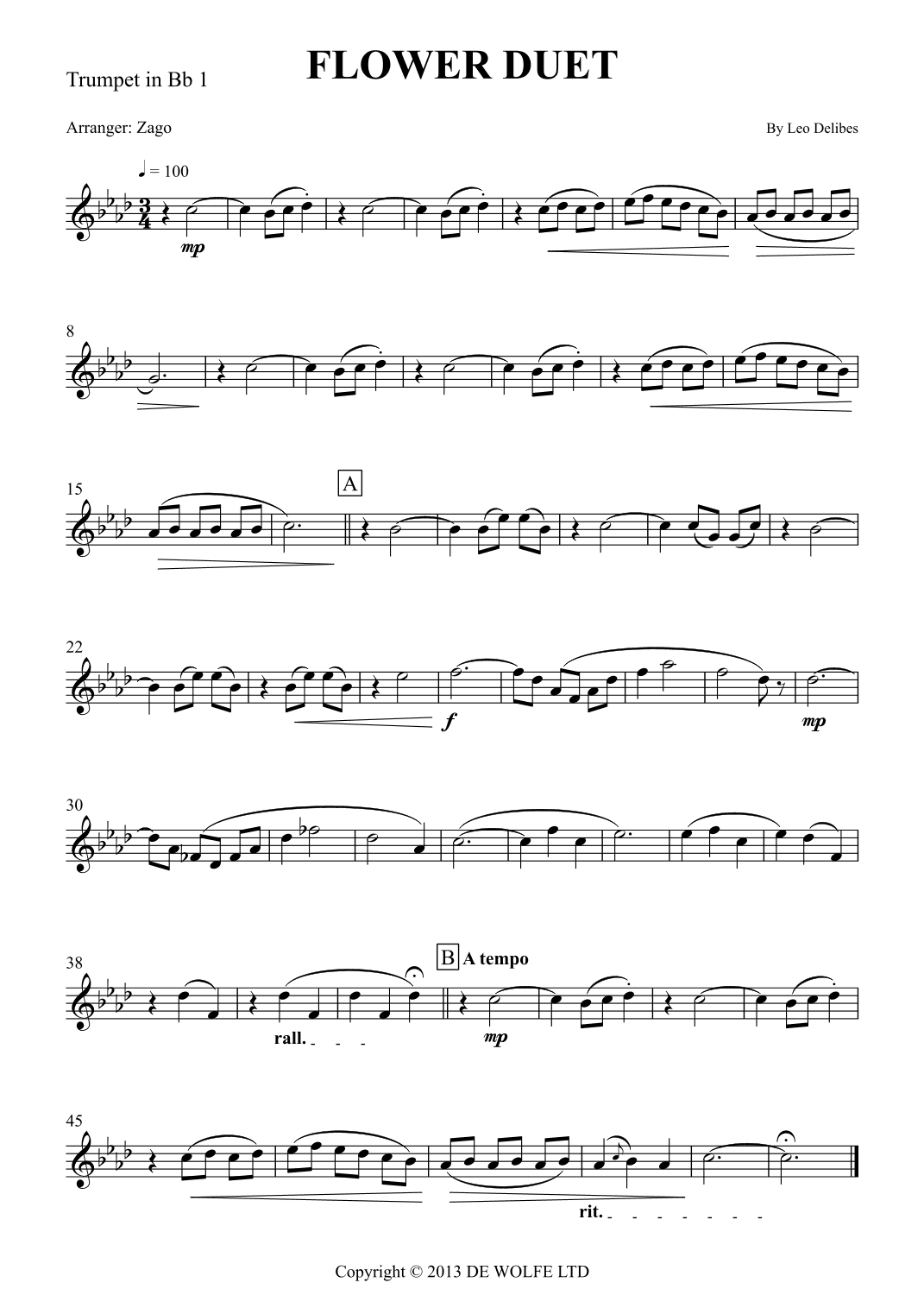 Lakme - Flower Duet (arr. Zago)