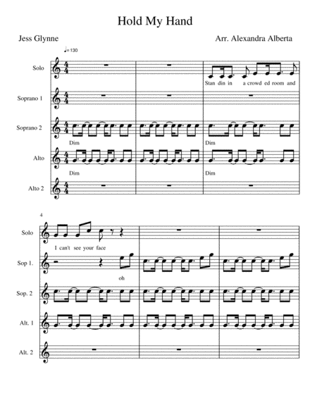 Hold My Hand (arr. Alexandra Alberta)