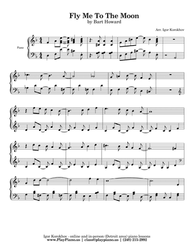 Fly Me To The Moon (in Other Words) (arr. Igor Korokhov)