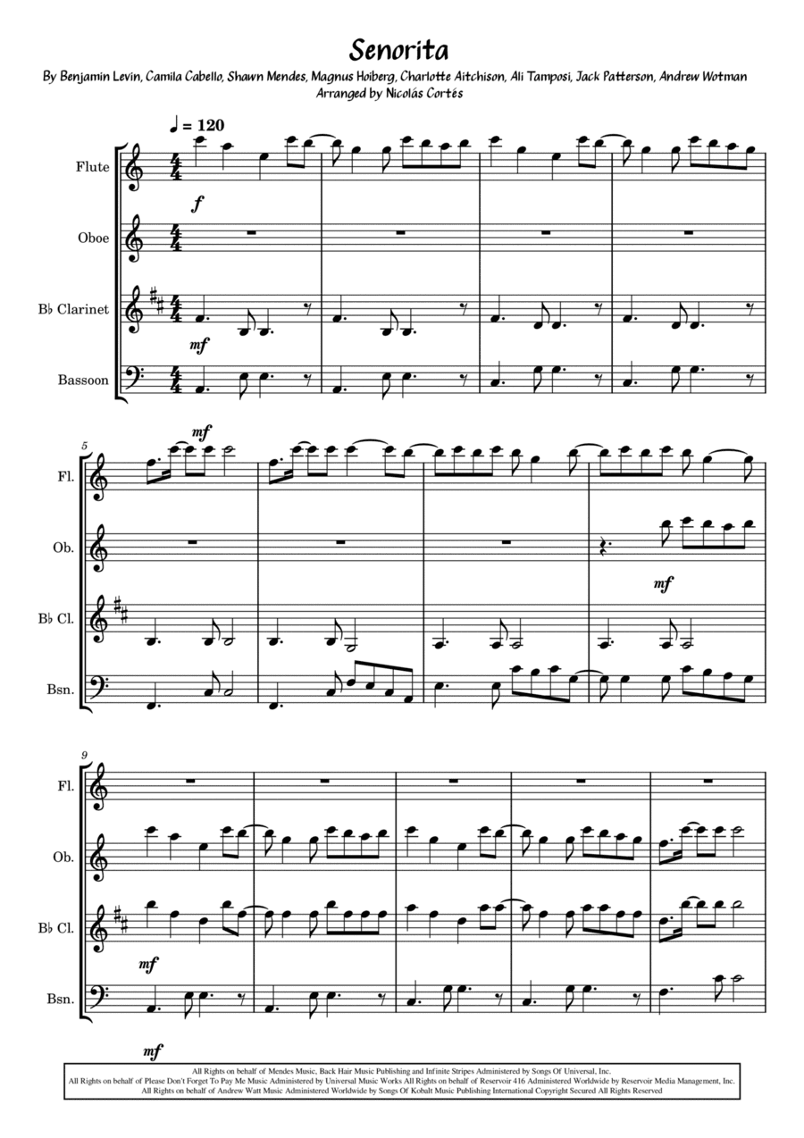 Senorita (arr. Nicolás Cortés Castillo)