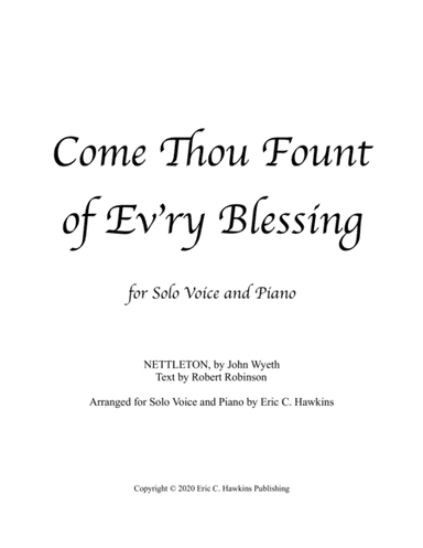 Come Thou Fount of Ev'ry Blessing (arr. Eric C. Hawkins)