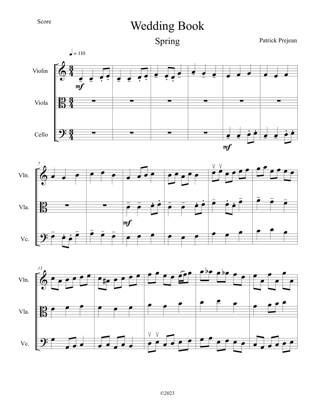String Trio No. 3 "The Four Seasons"
