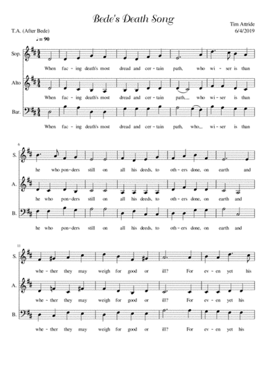 Bede's Death Song