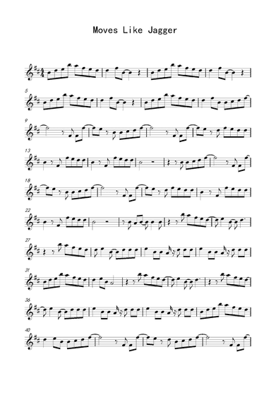 Moves Like Jagger (arr. Maroon 5)