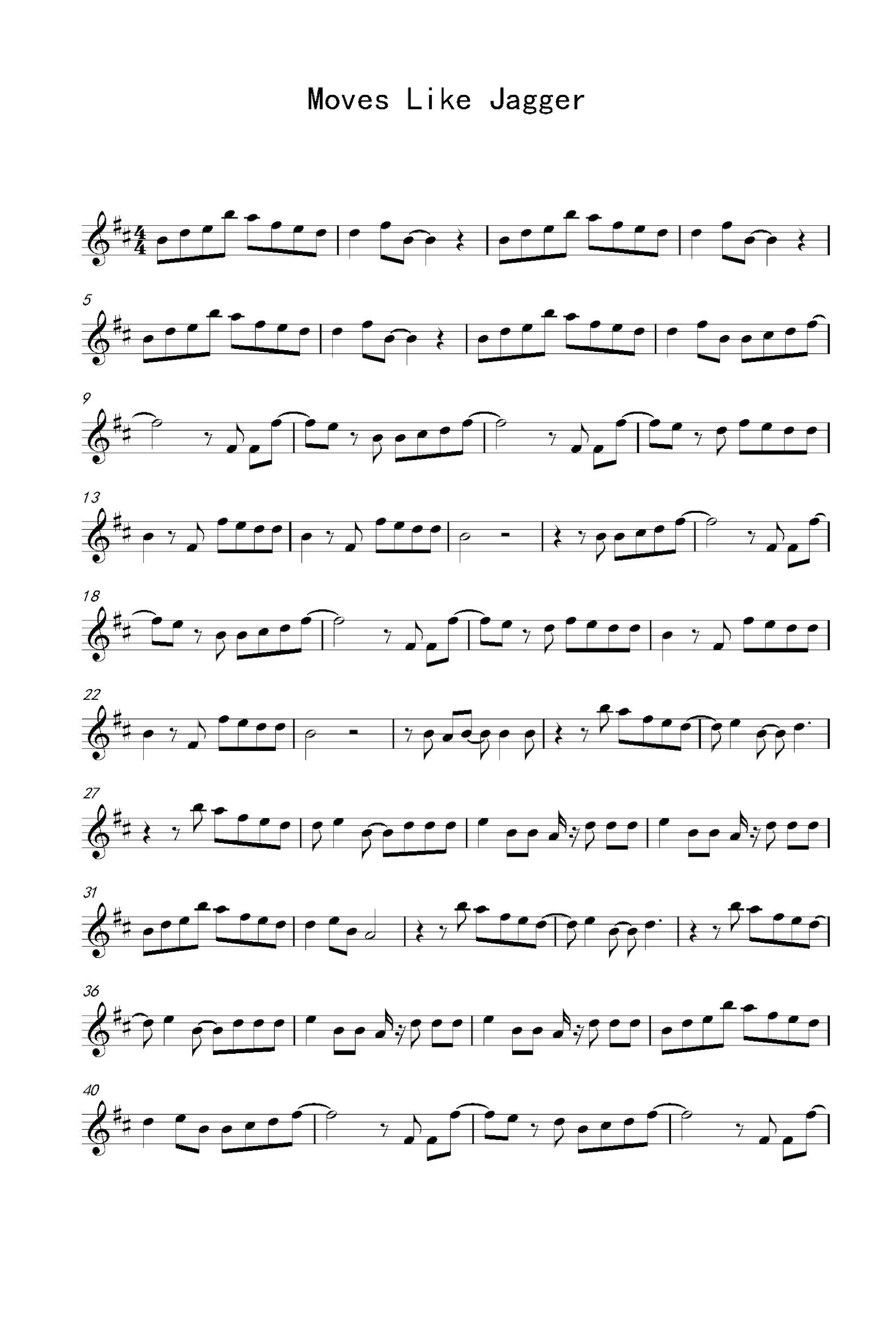 Moves Like Jagger (arr. Maroon 5)