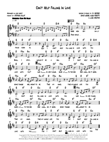 Can't Help Falling In Love (arr. Stephen Bulat)