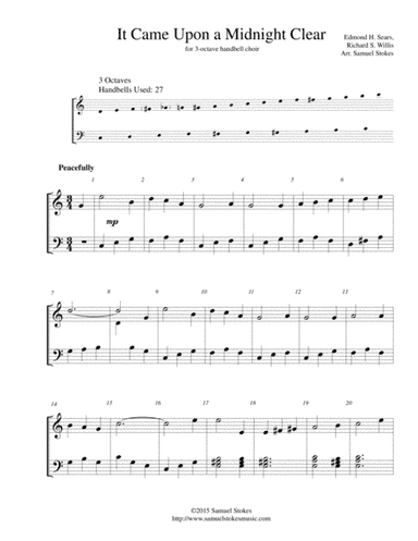 It Came Upon a Midnight Clear (It Came Upon the Midnight Clear) - for 3-octave handbell choir (arr. Samuel Stokes)